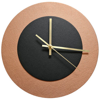 Pop Art Wanduhr Bronze  Schwarz mit goldenen Zeigern 30 cm rund