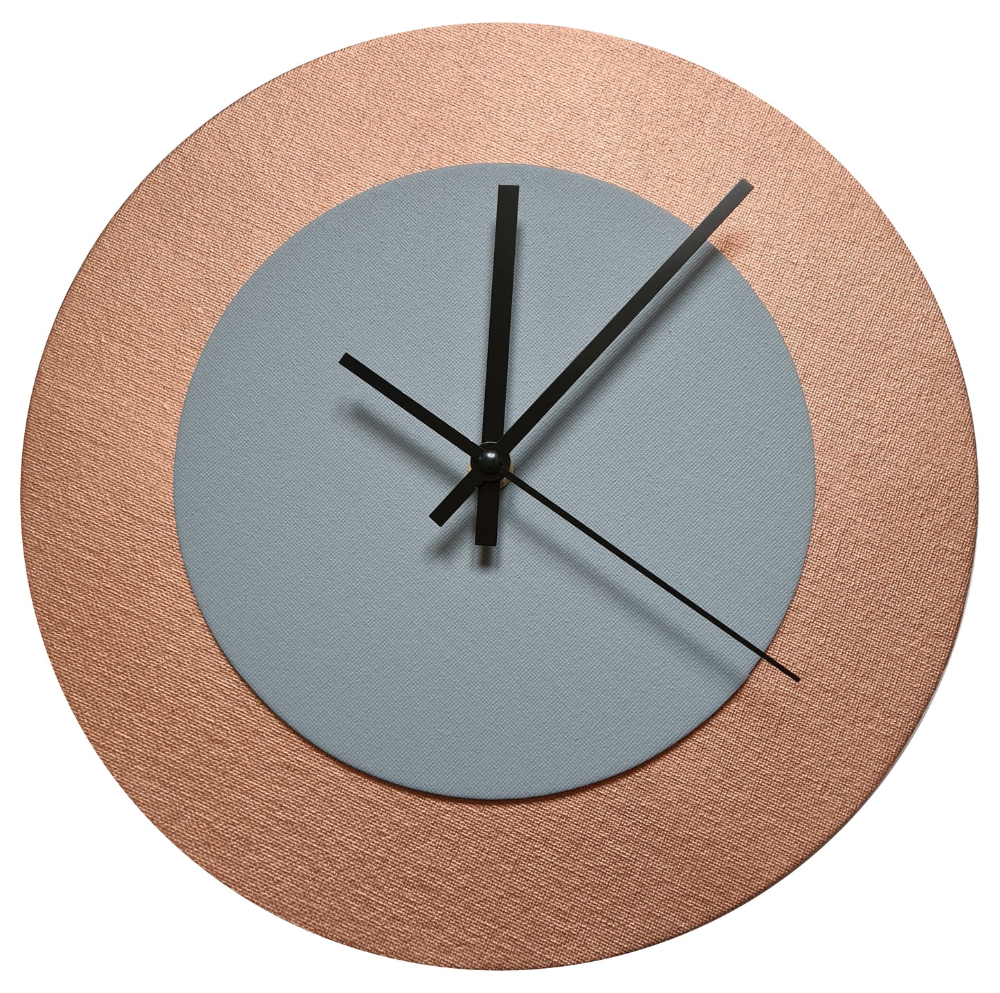 Pop Art Wanduhr Bronze  Grau mit schwarzen Zeigern 30 cm rund