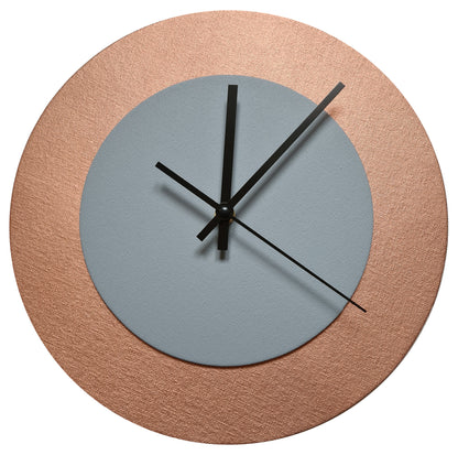 Pop Art Wanduhr Bronze  Grau mit schwarzen Zeigern 30 cm rund