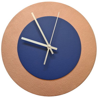 Pop Art Wanduhr Bronze  Dunkelbraun mit silbernen Zeigern 30 cm rund