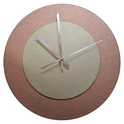 Pop Art Wanduhr Bronze  Goldfarben mit silbernen Zeigern 30 cm rund