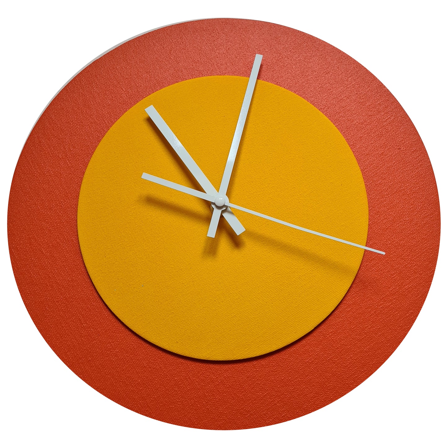 Pop Art Wanduhr Orange  Orange mit weißen Zeigern 30 cm rund
